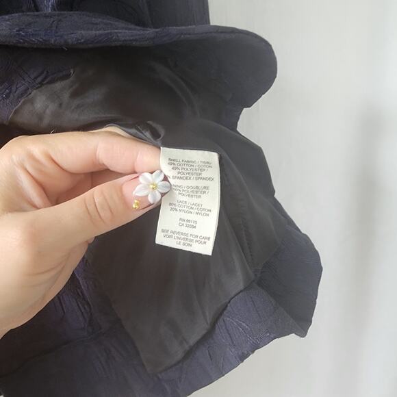 Free people Goth Navy black brocade corset lace up Blazer Jacket Vamp  victorian - Picture 10 of 12